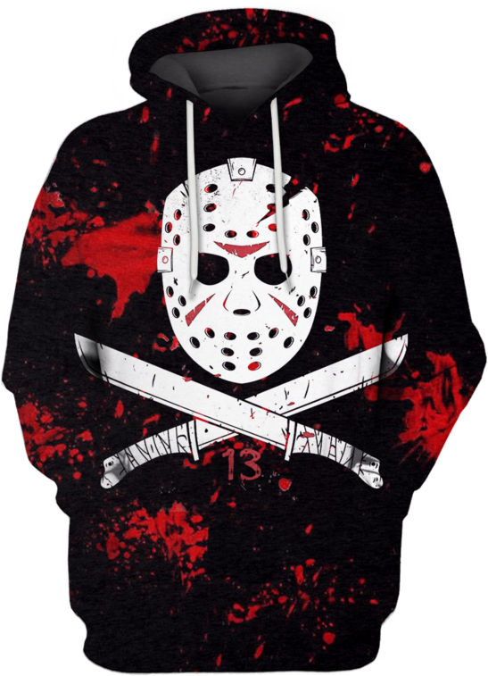 3d Jason Voorhees Friday The 13th Hoodie - Jason Voorhees Clothing - Jolly Voorhees Tee & (800x799), Png Download