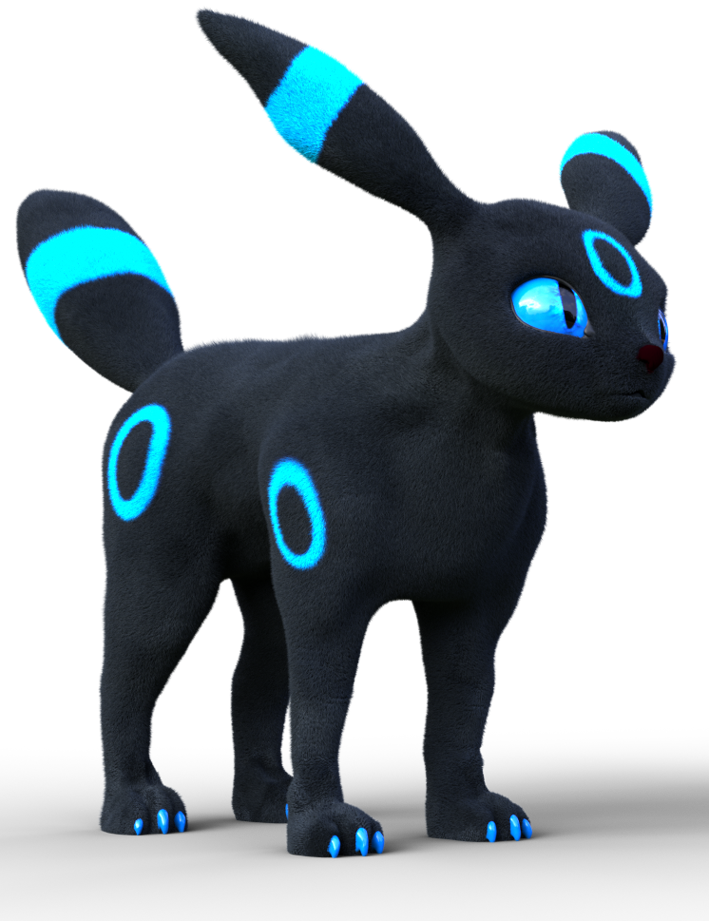 Shiny Umbreon - 3d Grafika - James6357 - Umbreon (709x921), Png Download