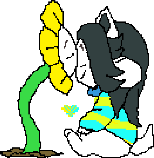 Flowey X Temmie - Illustration (1024x576), Png Download