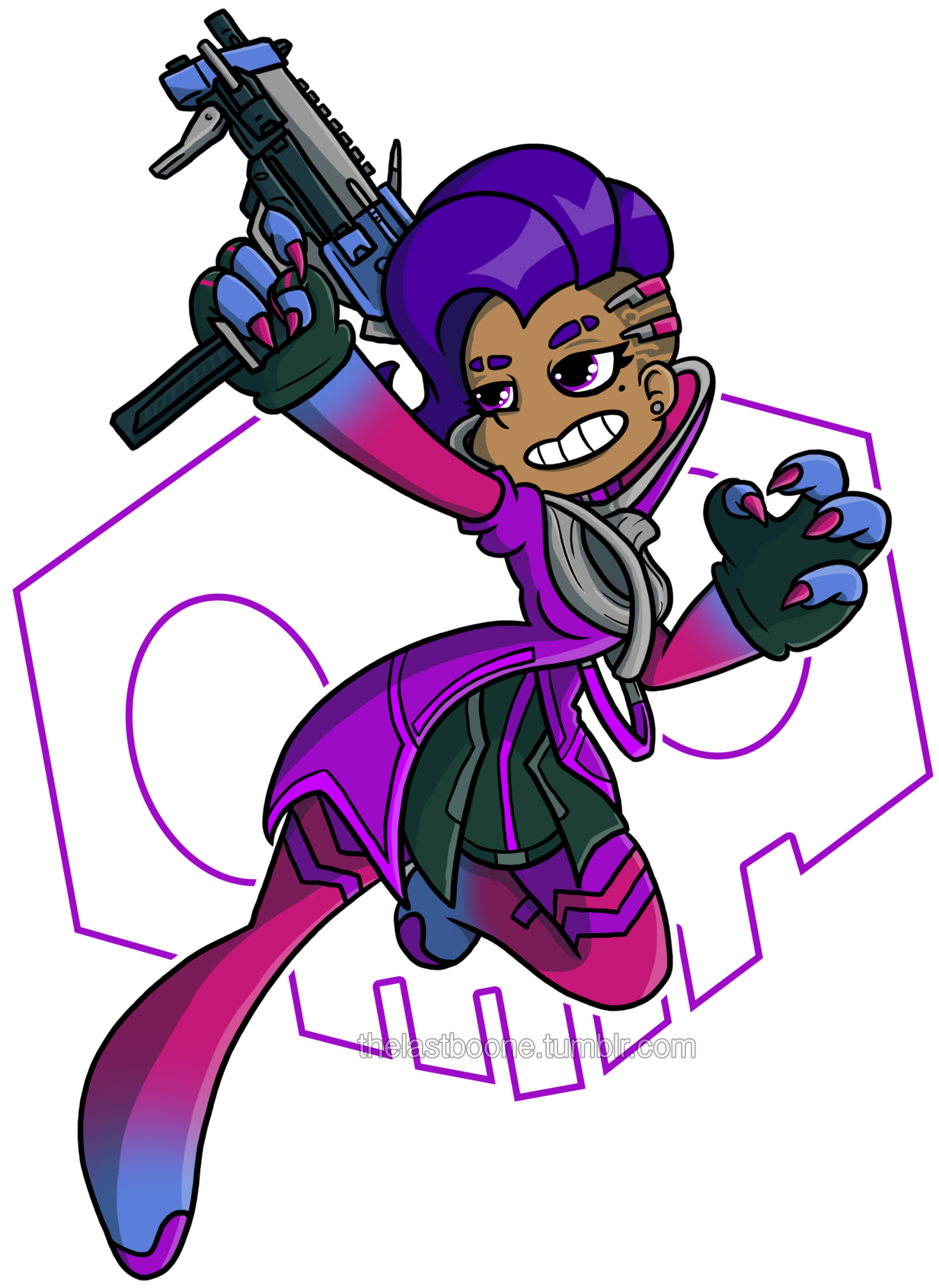 Sombra - Overwatch - Sombra (1280x1810), Png Download