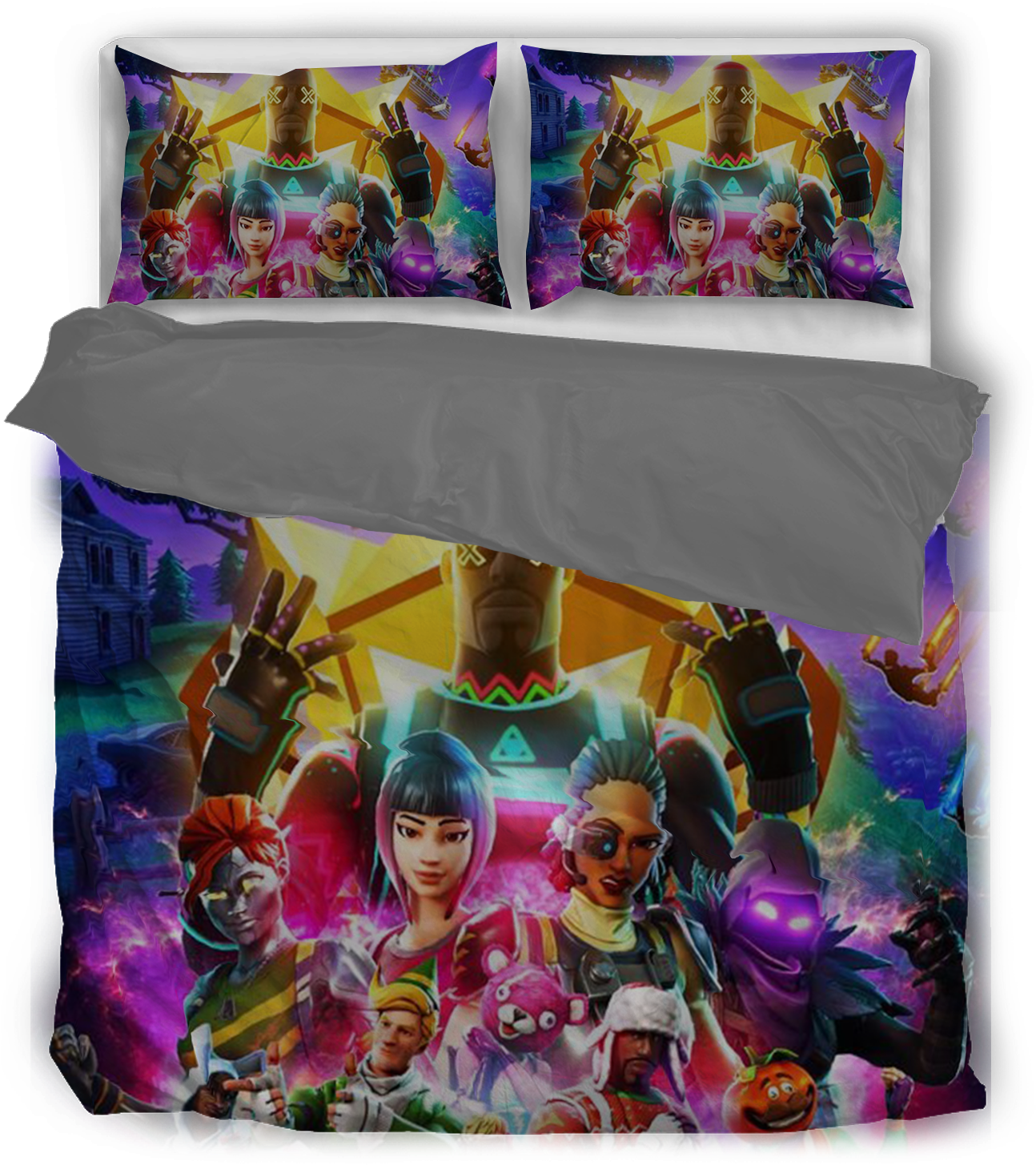fortnite bedset fortnite all characters 3d bedset vertical fortnite posters 1300x1641 - transparent fortnite 3d png