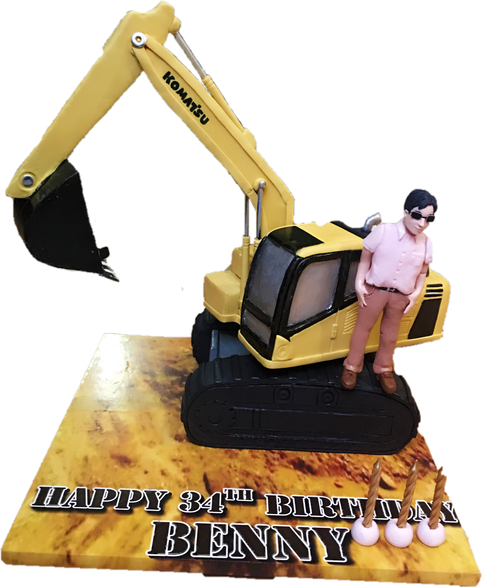 Komatsu Excavator Cake Excavator Cake, Komatsu Excavator, - Excavator (1937x1937), Png Download