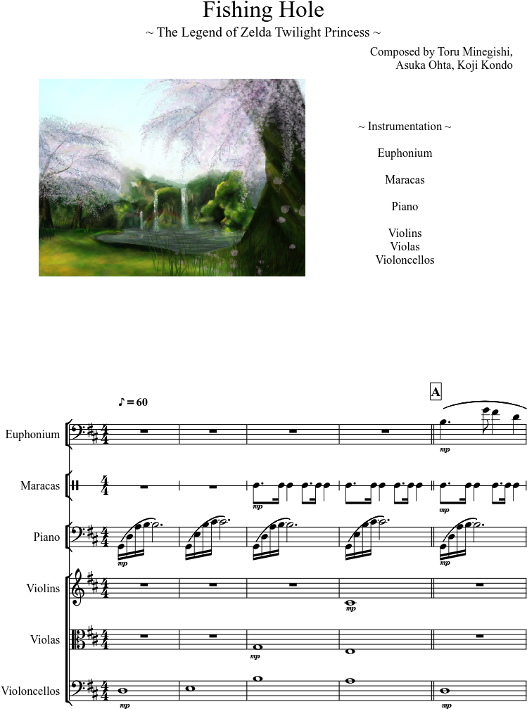 Uploaded On Mar 5, - Zelda Twilight Princess Fishing Hole Sheet Music Piano (827x1169), Png Download