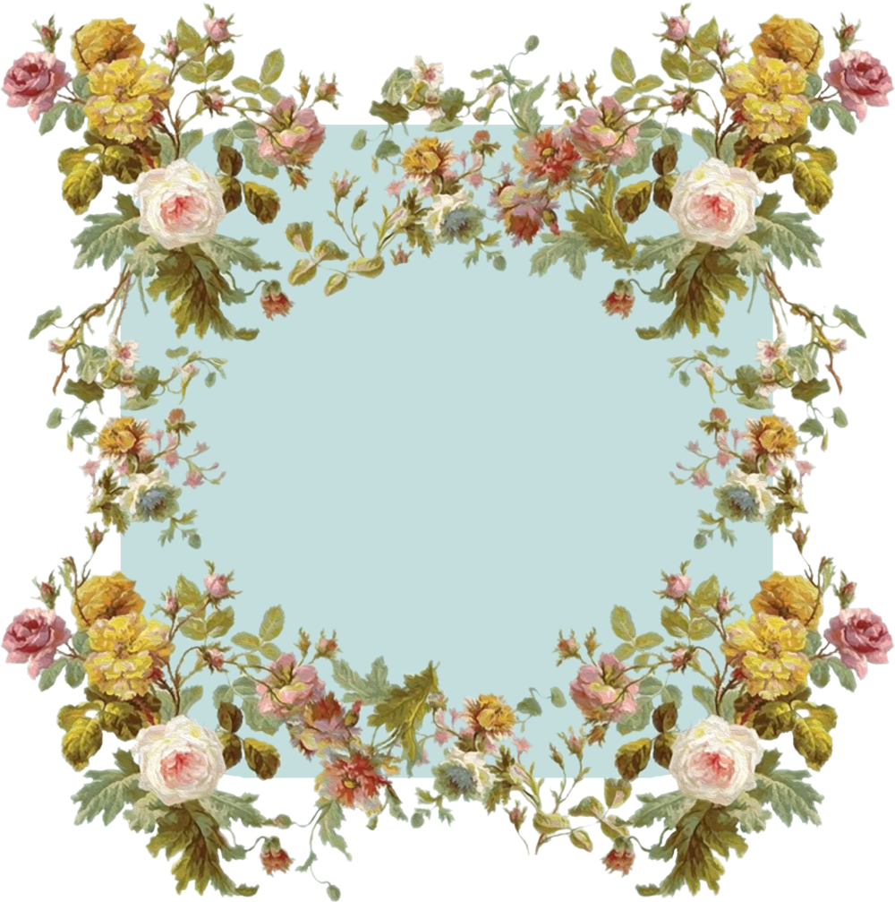 Enhanced Flowers Frame - Anna Griffin Francesca Cf4001 1 Fabric (1000x1007), Png Download