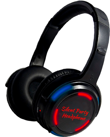 Silent Dance Party Headphones (836x703), Png Download