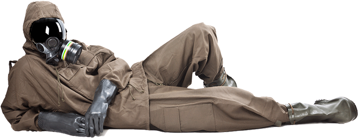 Gas Mask Guy - Stock Photography (1350x540), Png Download