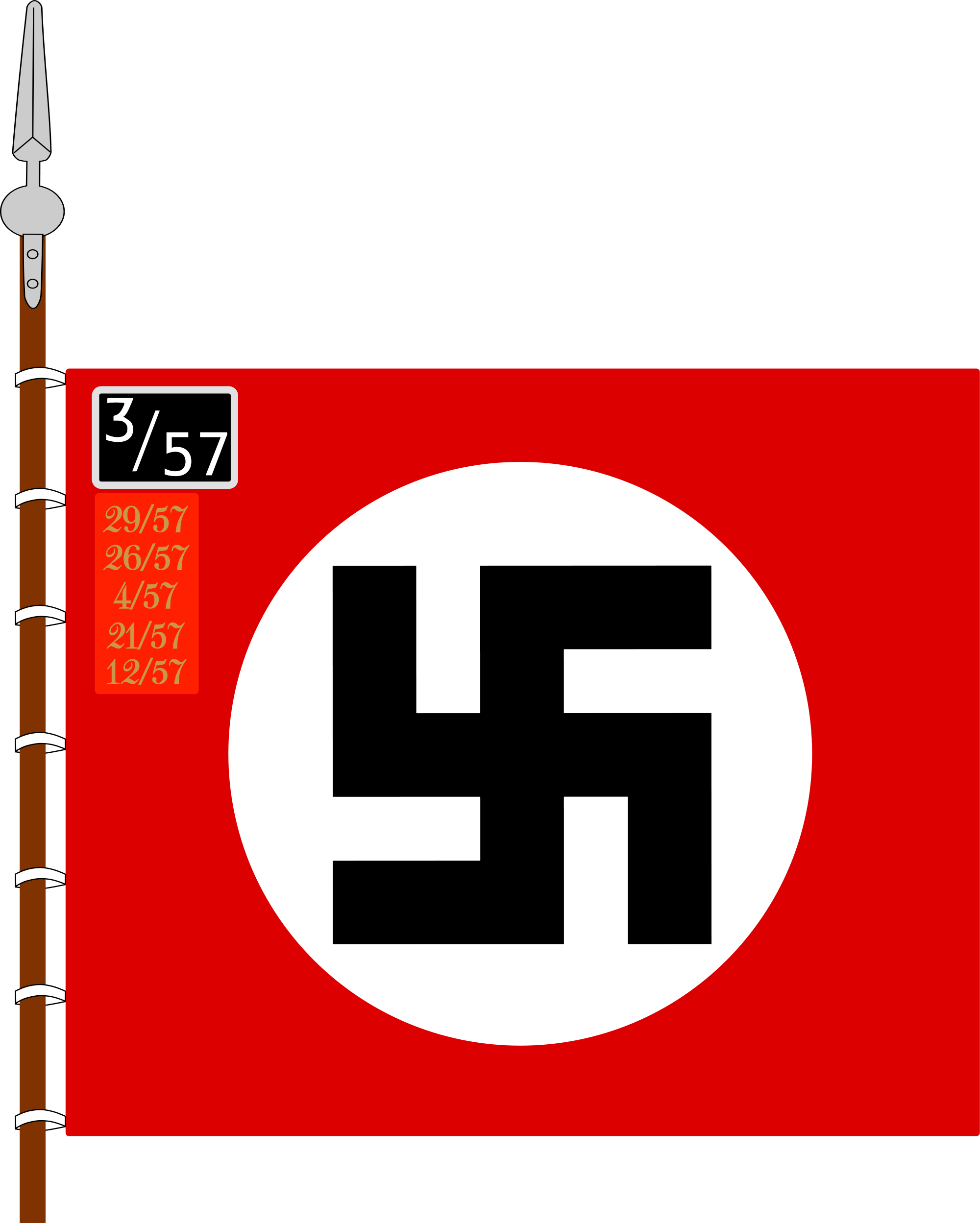 Open - German Flag In 1944 (2000x2497), Png Download