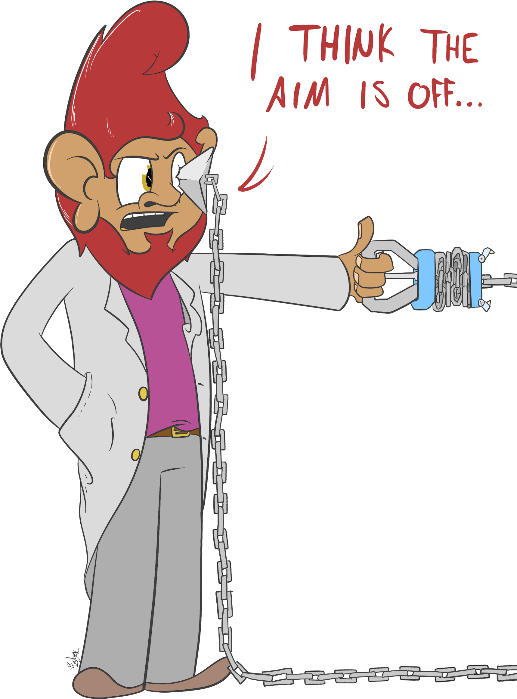 Something Is Wrong With This Grappling Hook I Just - Cartoon (1836x2710), Png Download