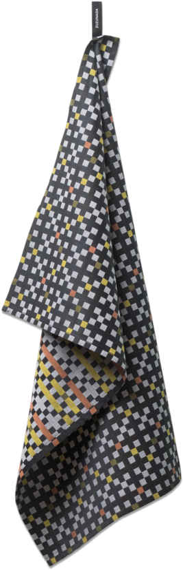 Mosaic Tea Towel Black - Tea Towel Black (1024x1024), Png Download