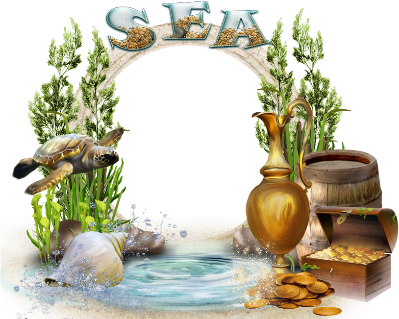 Sea Photo Frames Png (827x680), Png Download