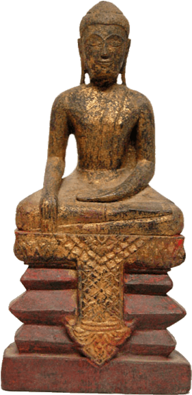 Buddha Seated On A Tiered Throne - Gautama Buddha (900x600), Png Download