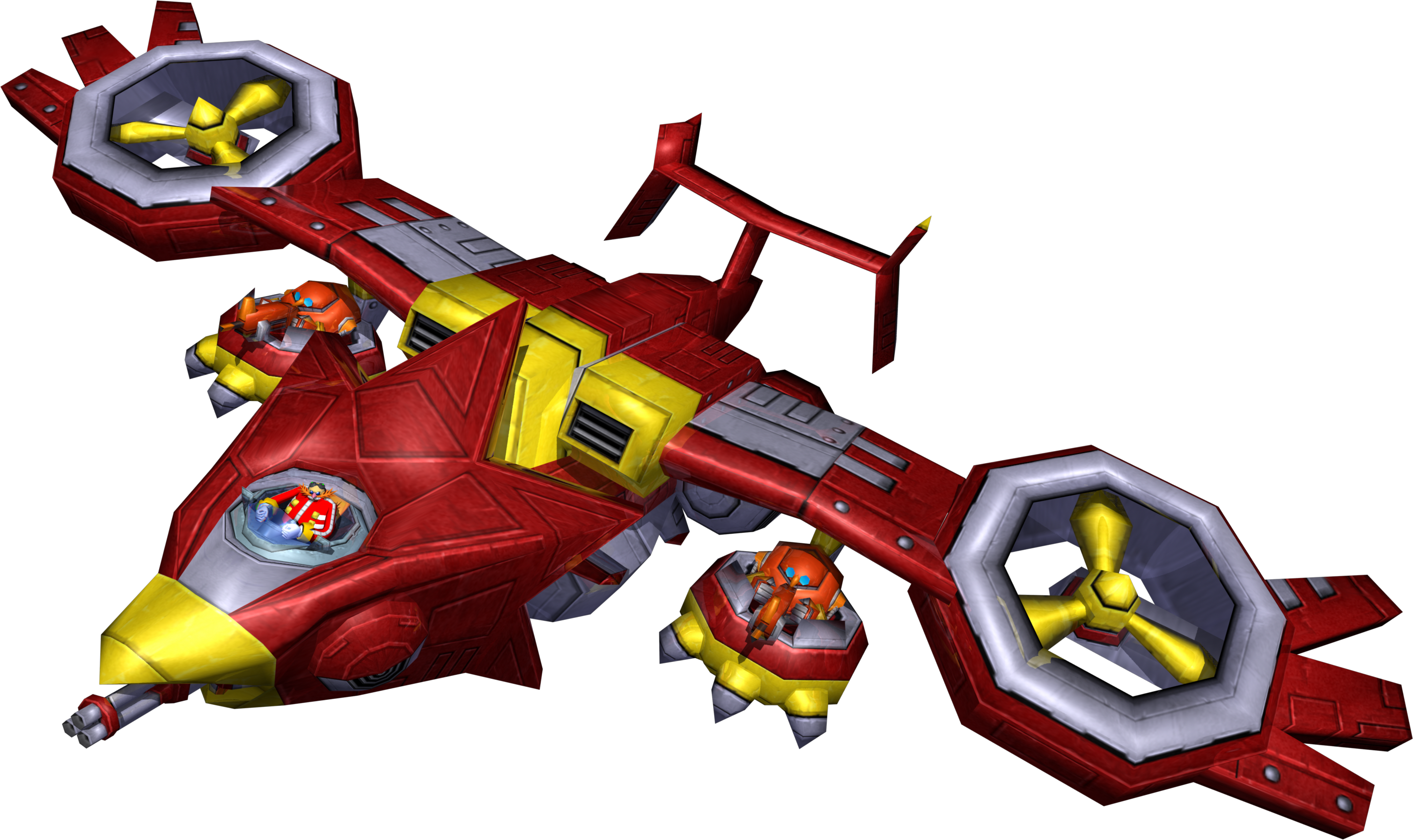 Egg Hawk - Sonic Heroes Eggman Boss (3018x1794), Png Download