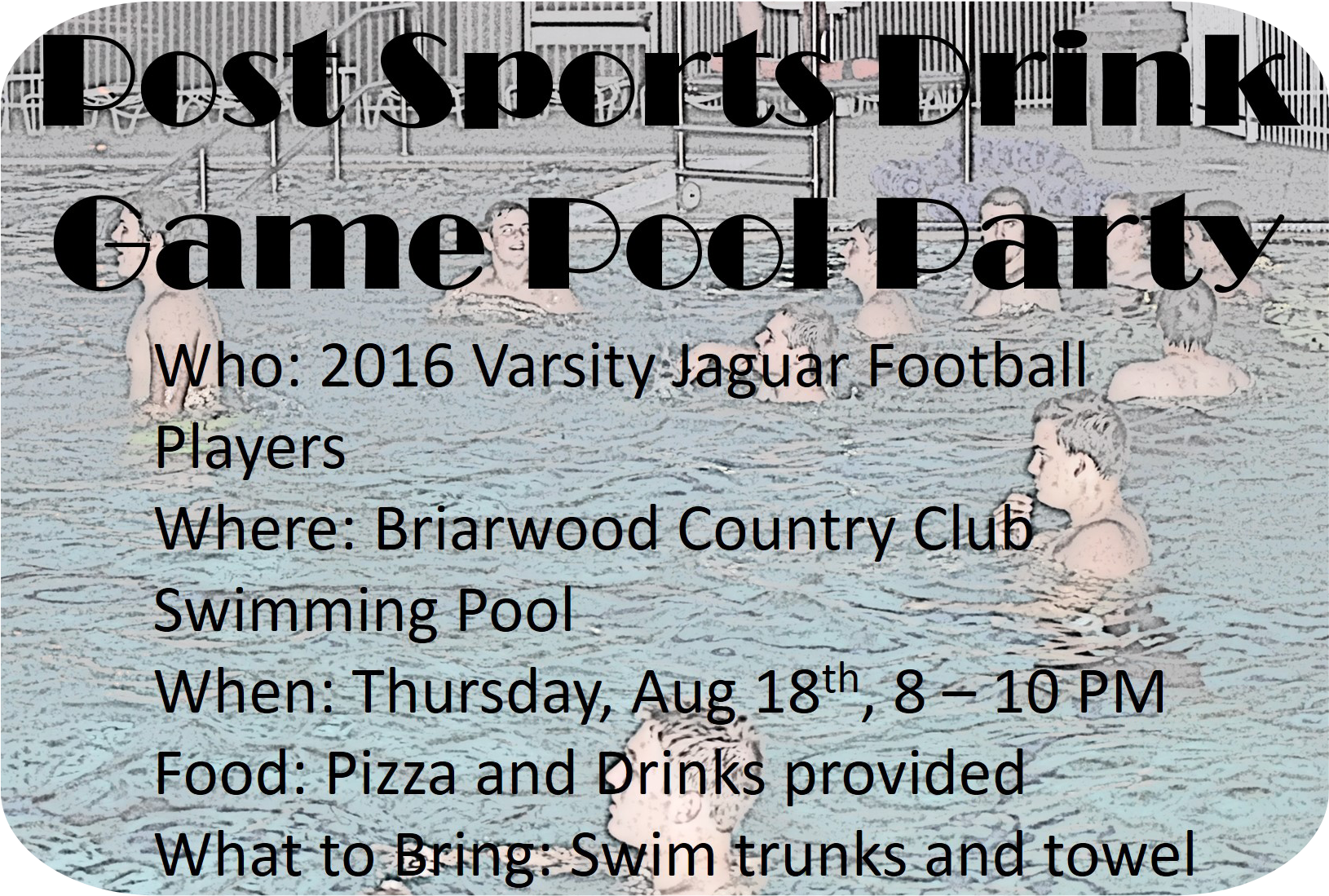 2016 Pool Party - Printing (1945x2321), Png Download