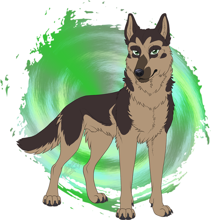 Pastor The German Shepherd Dog By Zerwolf-d5s1g84 - 2009 European Short Course Swimming Championships (800x833), Png Download