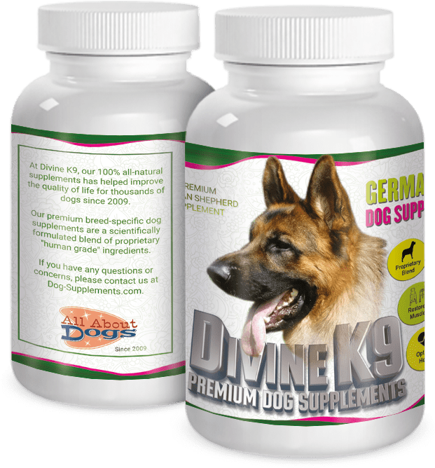 Divine K9 German Shepherd 60 Day Supply - German Shepherd Dog Vitamins (633x667), Png Download