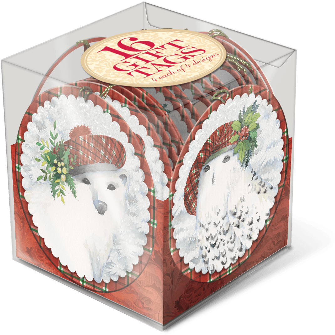 Snowy Friends Gift Tag Cube - Holiday Dogs Gift Tag Cube (1200x1200), Png Download