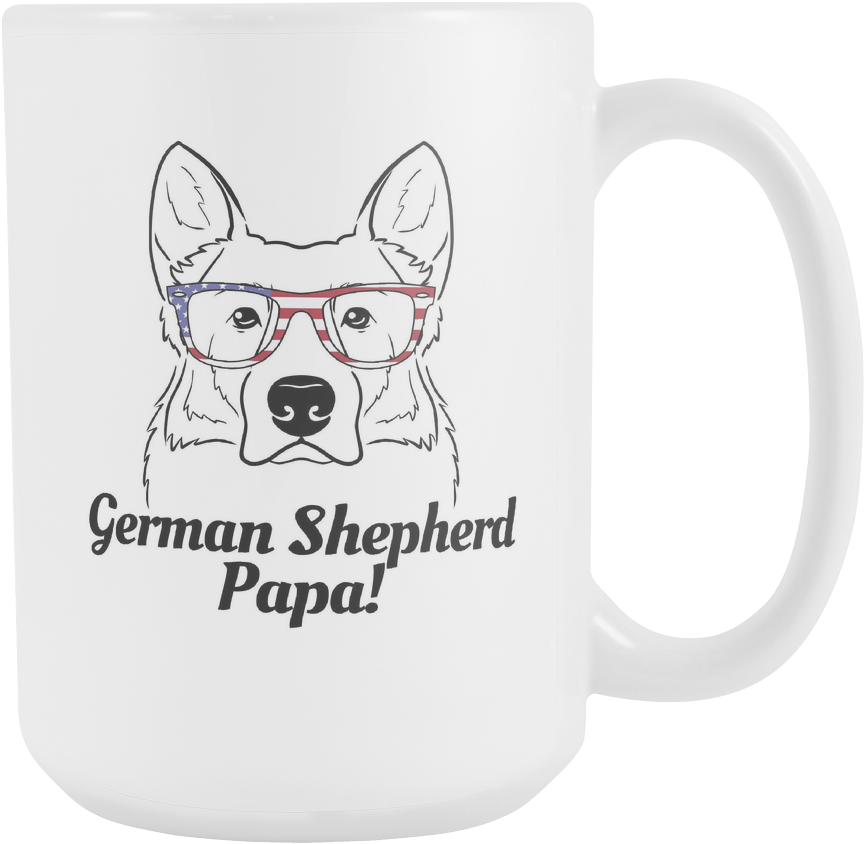 German Shepherd Papa - Mug (1024x1024), Png Download