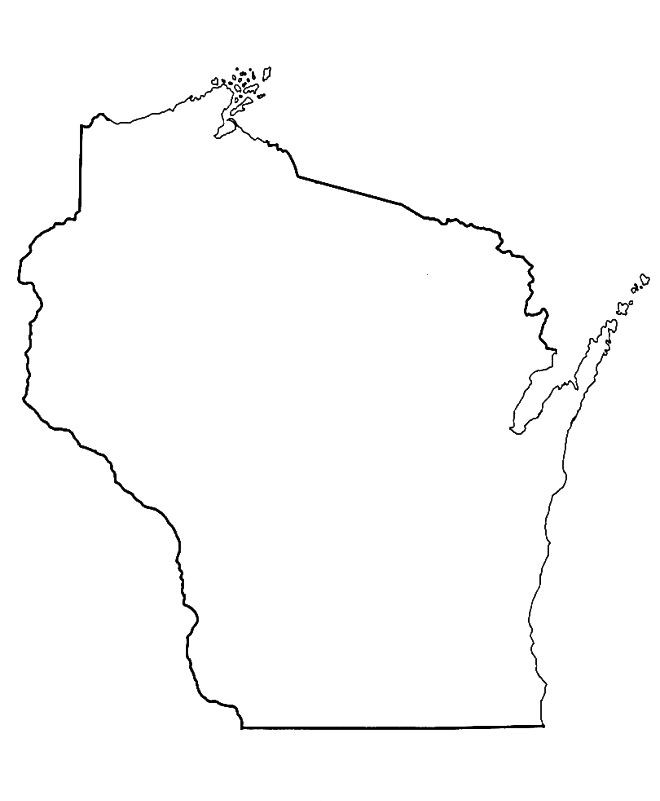 Wi Outline - Wisconsin (660x801), Png Download