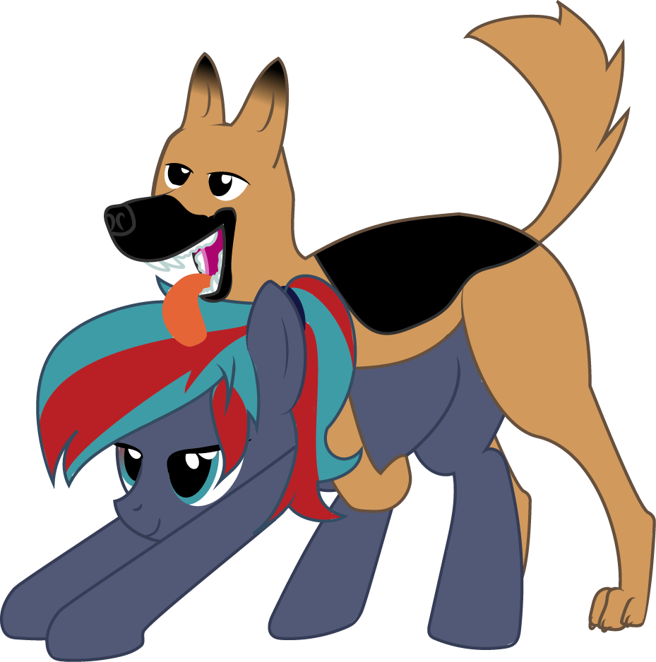 Bedroom Eyes, Bestiality, Derpibooru Exclusive, Dog, - Sonic German Shepard Oc (929x938), Png Download