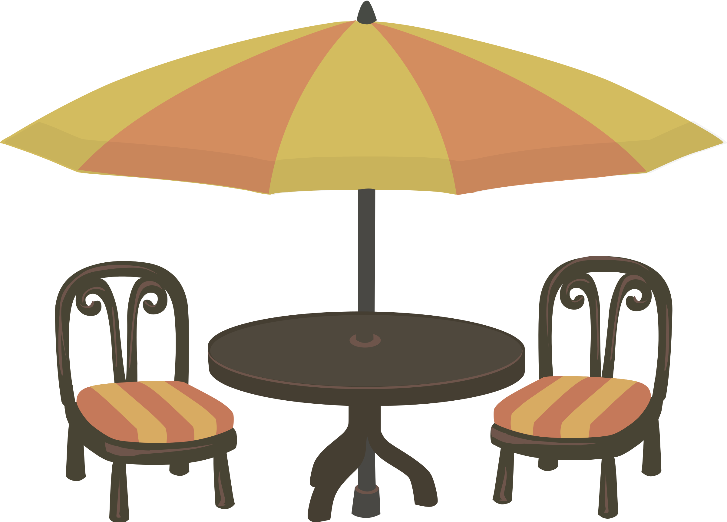 Outdoor Cafe Seating Icons Png - Garden Furniture Clipart (2400x1731), Png Download