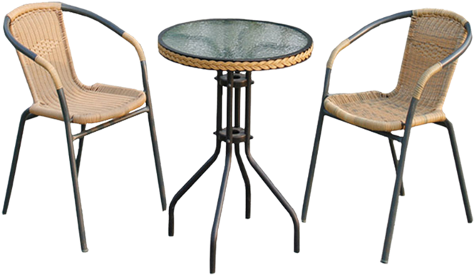 Rattan Bistro Set - Bistro Set Transparent Png (800x800), Png Download