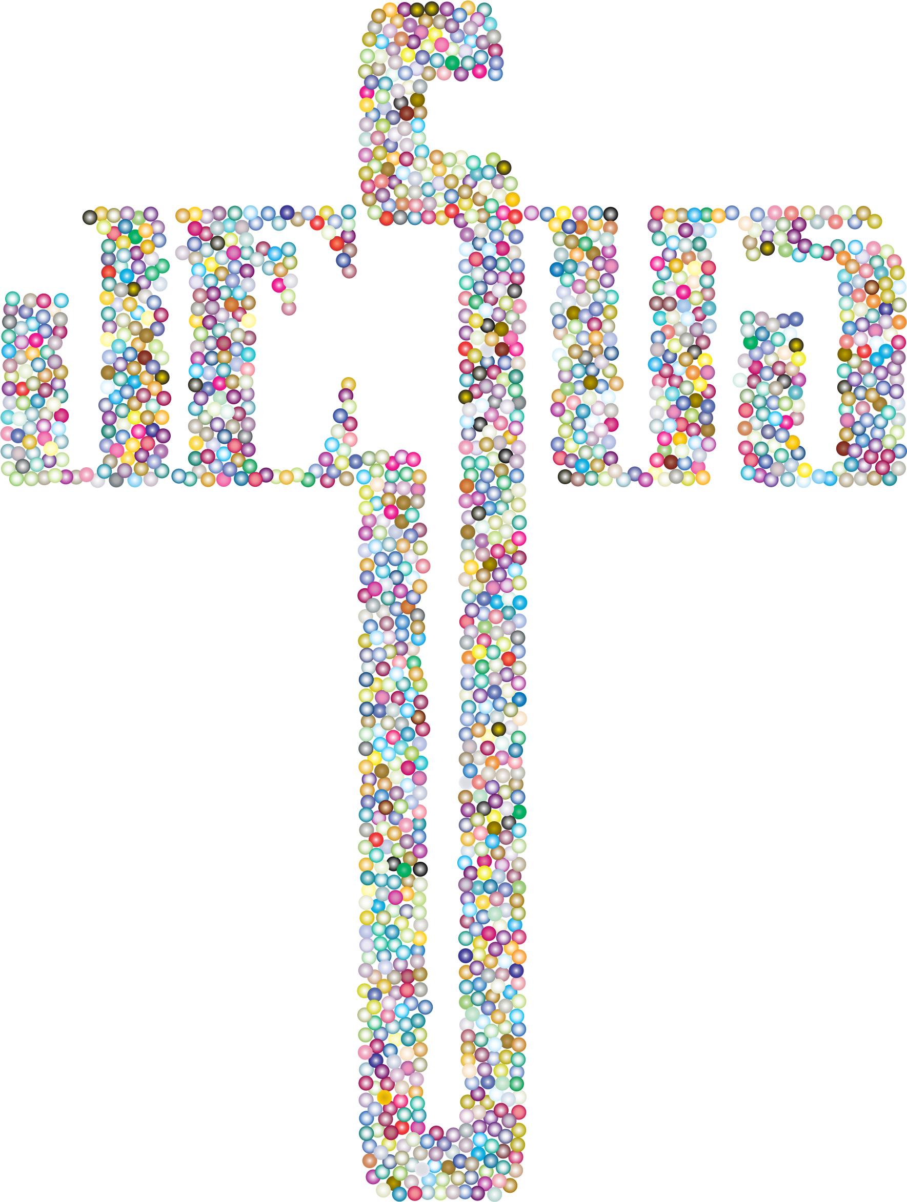 This Free Icons Png Design Of Prismatic Jesus Cross (1769x2346), Png Download