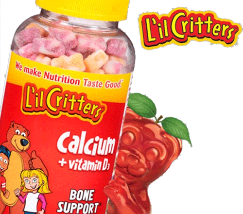 L'il Critters, Calcium+d3, Bone Support, 60 Gummies (500x440), Png Download