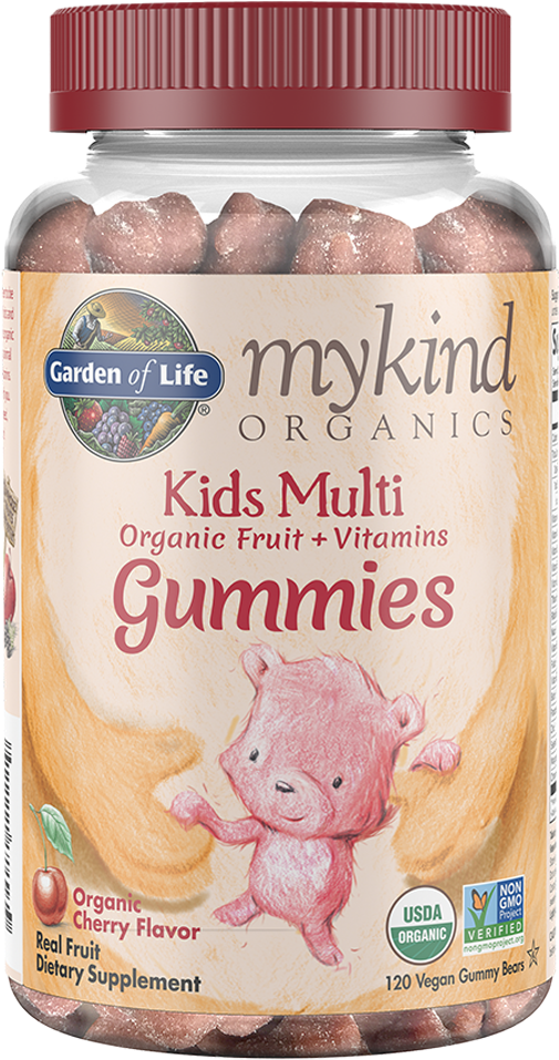 Mykind Organics Kids Multi Gummies Organic Cherry - Garden Of Life Multi Kids (1000x1000), Png Download