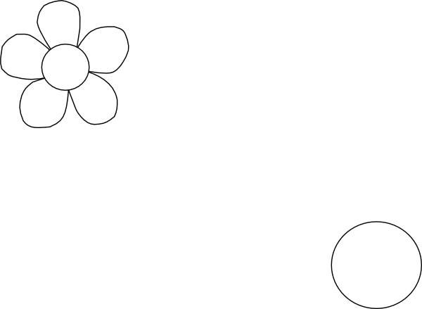 How To Set Use Flower Outline Clipart (600x439), Png Download