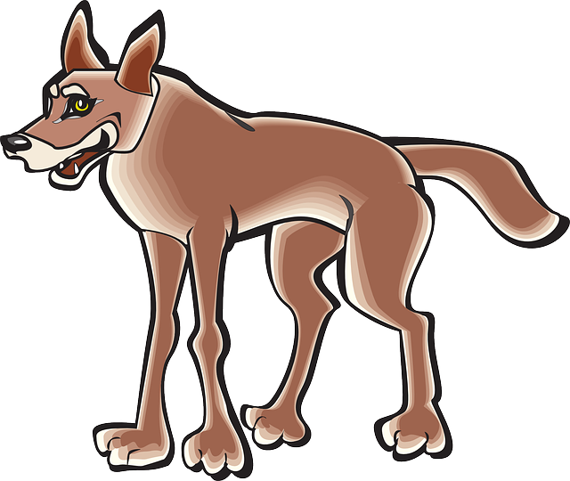 Cartoon Coyote Png (600x507), Png Download