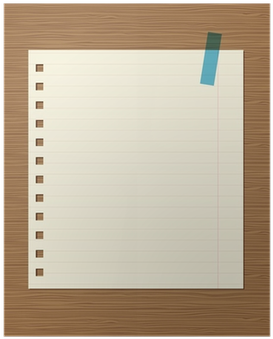 Lined Paper Of Notebook On Wooden Wall, Insert Your - Paper (400x400), Png Download
