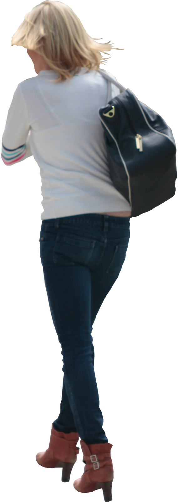 Woman Walking Back Png (1600x1600), Png Download