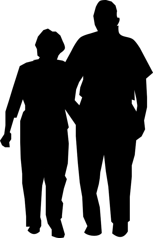 Vmed - Info - Couple Walking Silhouette Png (515x800), Png Download