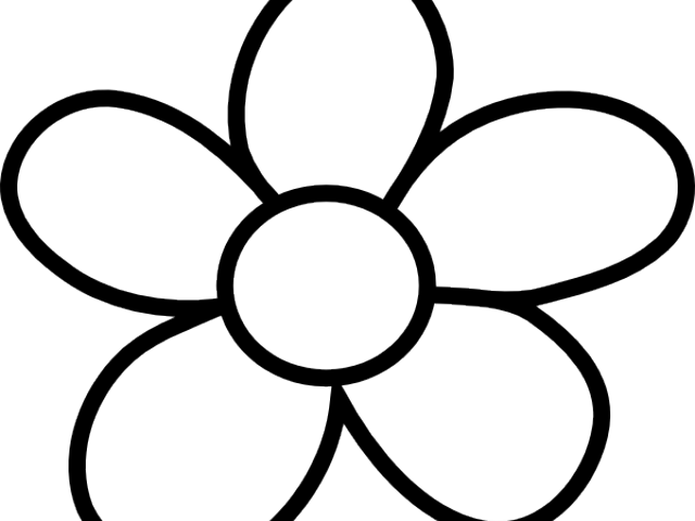 Flower Outline Clipart 9 350 X 351 Carwad Net - Coloring Pages Flower (640x480), Png Download