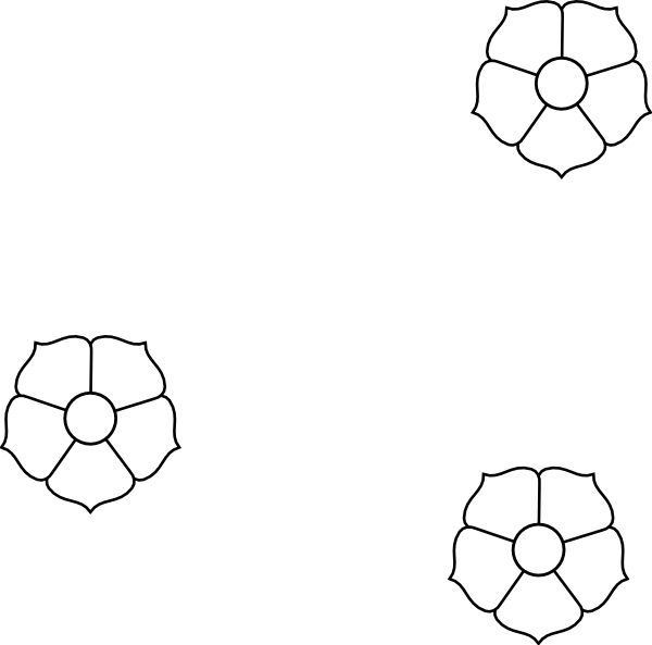 Flowers Outline Svg Clip Arts 600 X 593 Px (600x593), Png Download