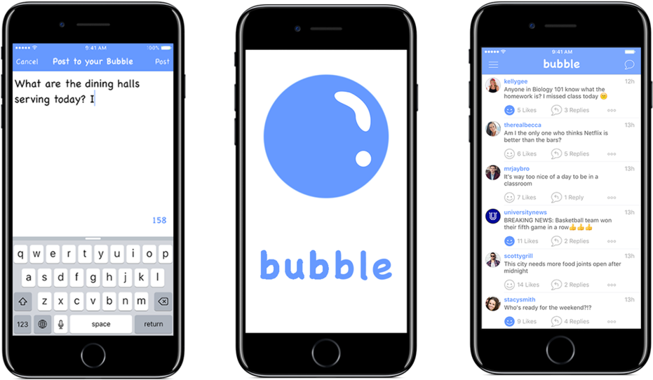 Bubble 3devices Black - Iphone (1000x667), Png Download