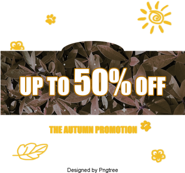 Beautiful Cartoon Cute Hand-painted Fall Discount Label - Portable Network Graphics (360x360), Png Download