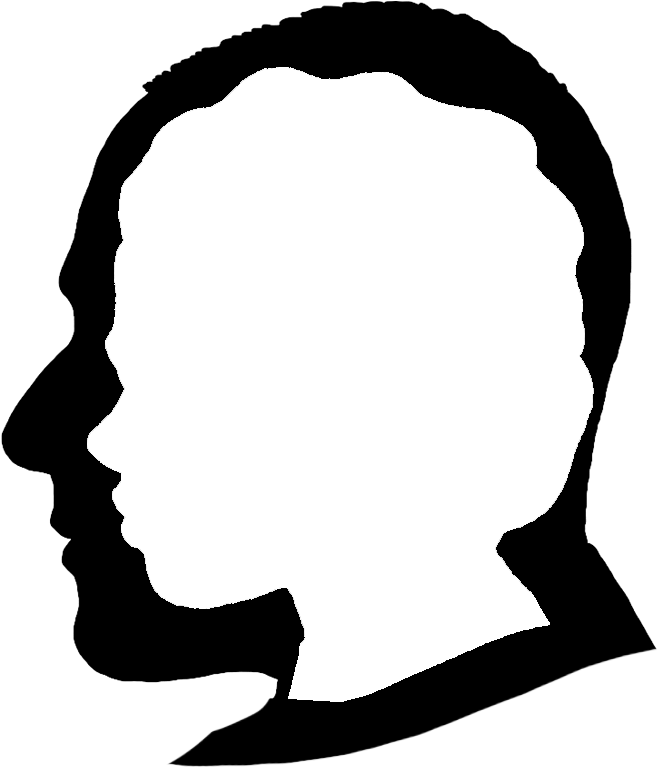 The Woman In The Man's Head Png, Head Silhouette (731x827), Png Download