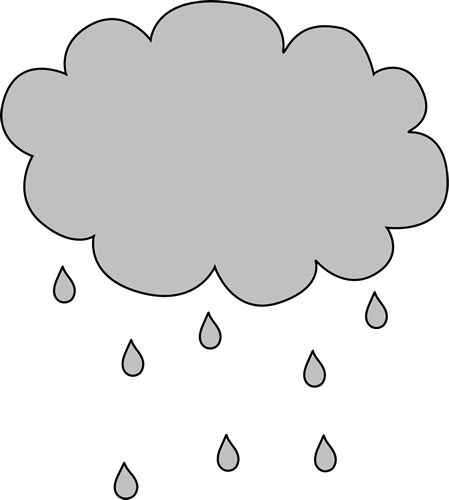 Oregon Clipart Rain - Gray Rain Cloud Clipart (449x500), Png Download