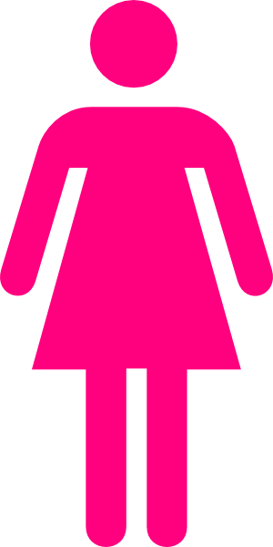 Female Head Silhouette - Woman Symbol (300x600), Png Download