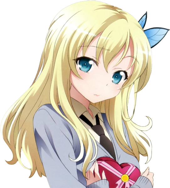 Blonde Hair Girl Png Picture Freeuse Download - Anime Girl Blonde Hair Blue Eyes Png (550x609), Png Download