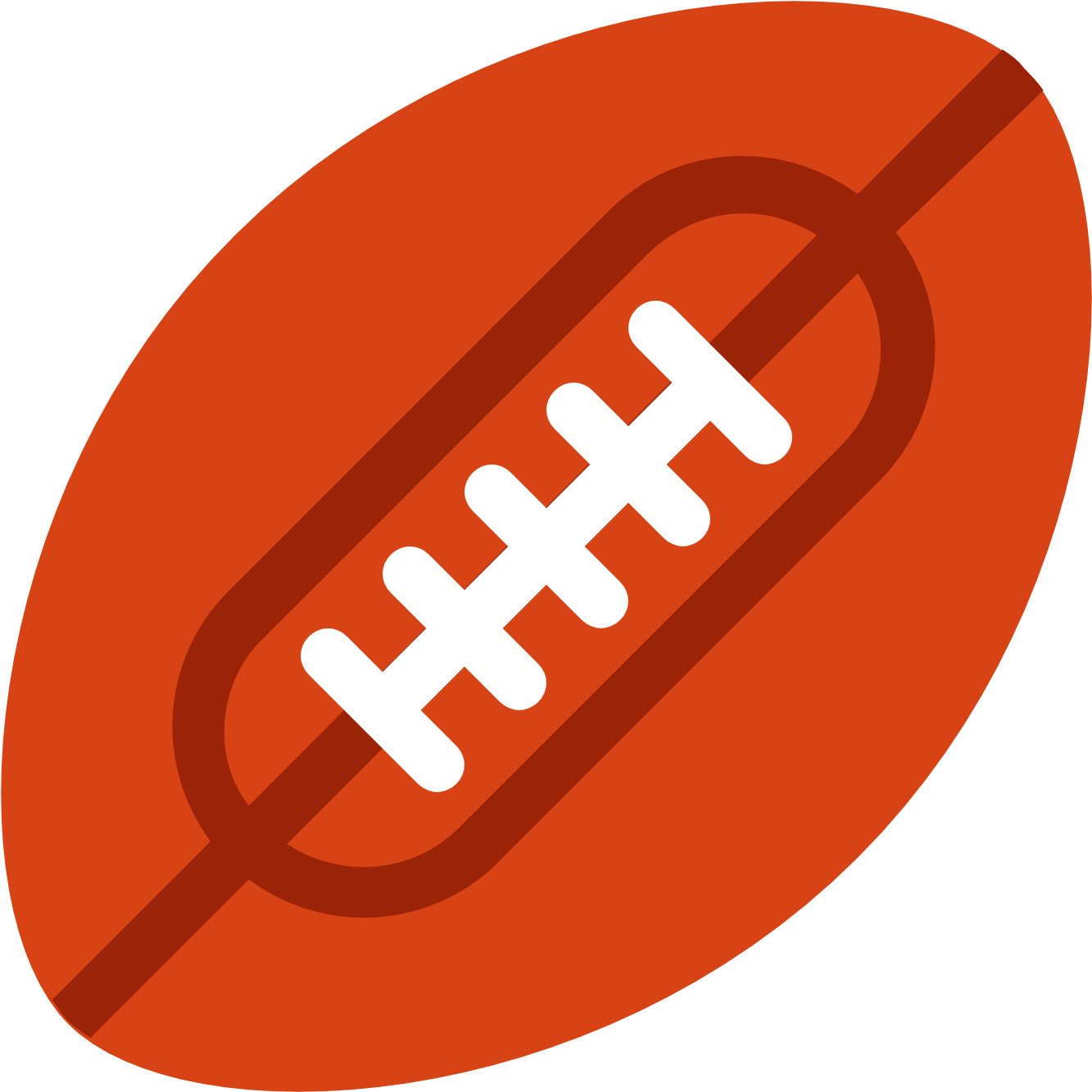 A Picture Of A Diagonal Rugby Ball - Football Vector (1600x1600), Png Download