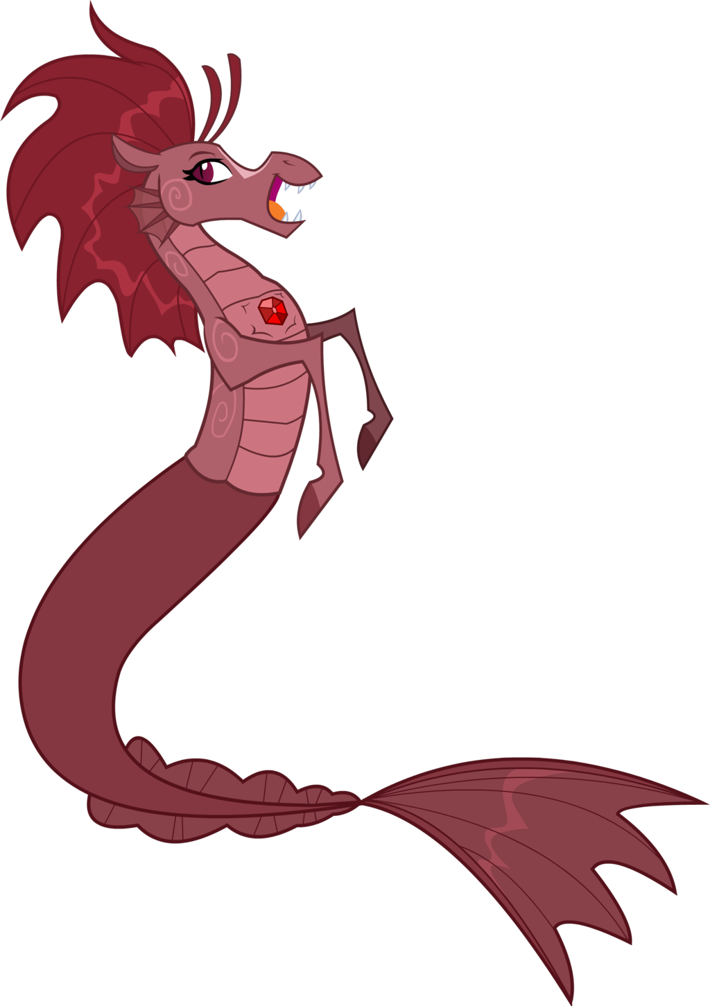 Wubcakeva, Fangs, Gem, Oc, Oc Only, Open Mouth, Safe, - Illustration (1024x1451), Png Download
