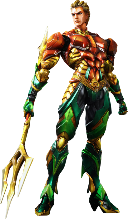 Aquaman Png Clipart - Aquaman Action Figure Variant Play Arts Kai Dc Square (410x700), Png Download