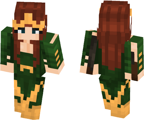 Queen Mera - Minecraft (584x497), Png Download