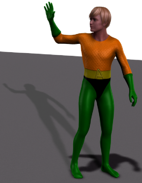 Updated Aquaman For Gsuit - Standing (465x600), Png Download
