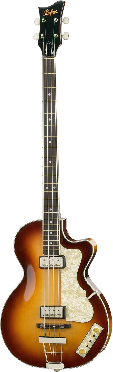 Höfner 500-2 Club Bass Guitar - Gibson Les Paul Studio 2016 T Vintage Sunburst (441x1445), Png Download