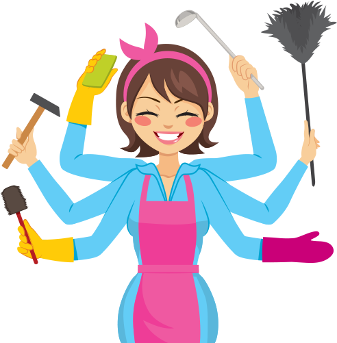 Try Our Services Today - Clip Art House Cleaning (500x500), Png Download