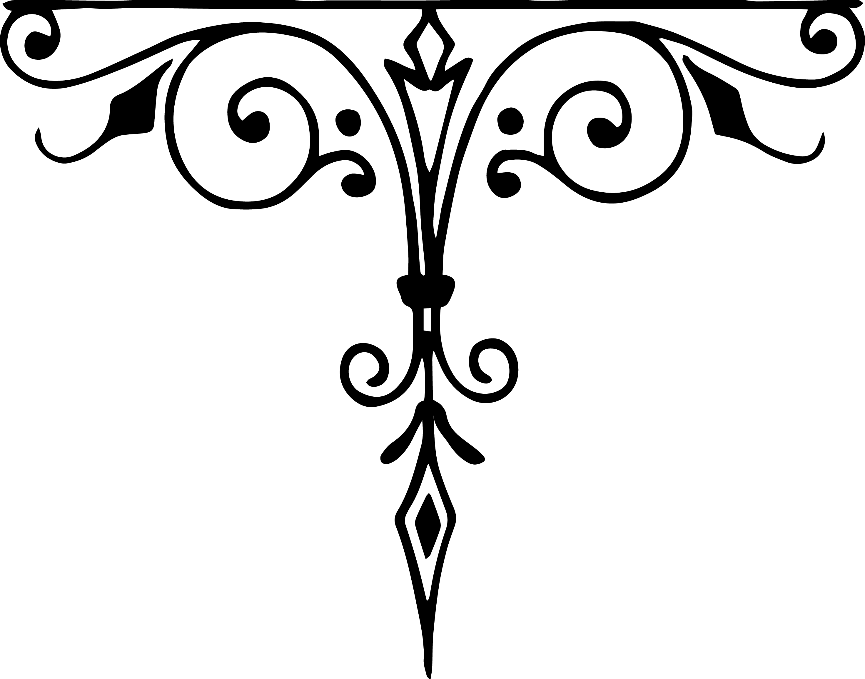 Clover Clipart Divider Line - Portable Network Graphics (2942x2309), Png Download