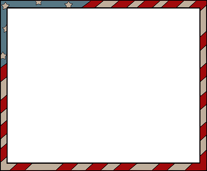 Border Page Flags American Stars Frame Dec - American Flag Gif Border (412x340), Png Download